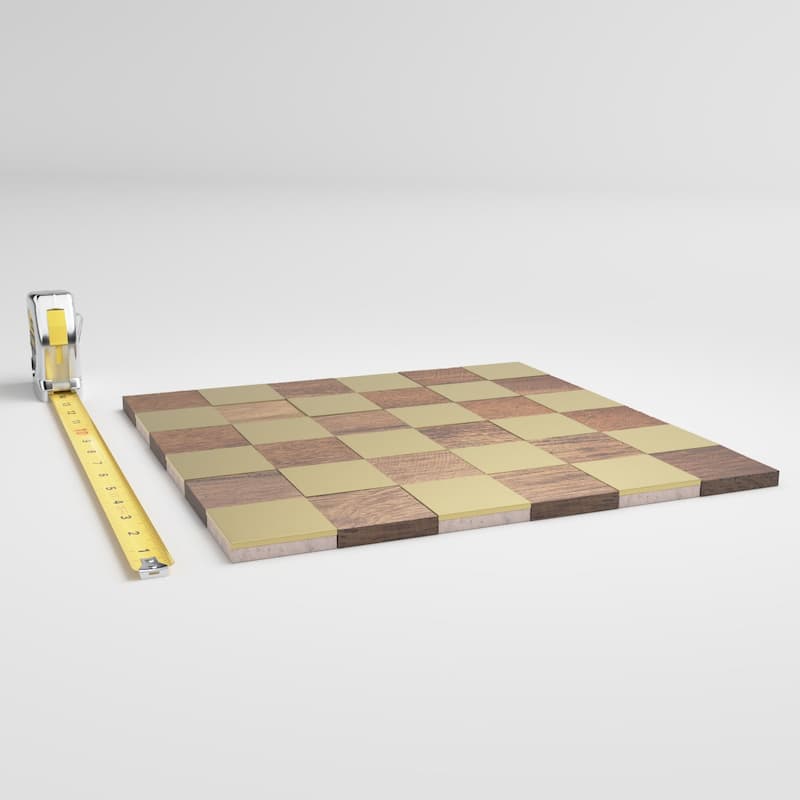 11 7/8"W x 11 7/8"H x 1/2"P Laguna Wood Mosaic Wall Tile, Old Boat Wood - 11 7/8"W x 11 7/8"H x 1/2"P