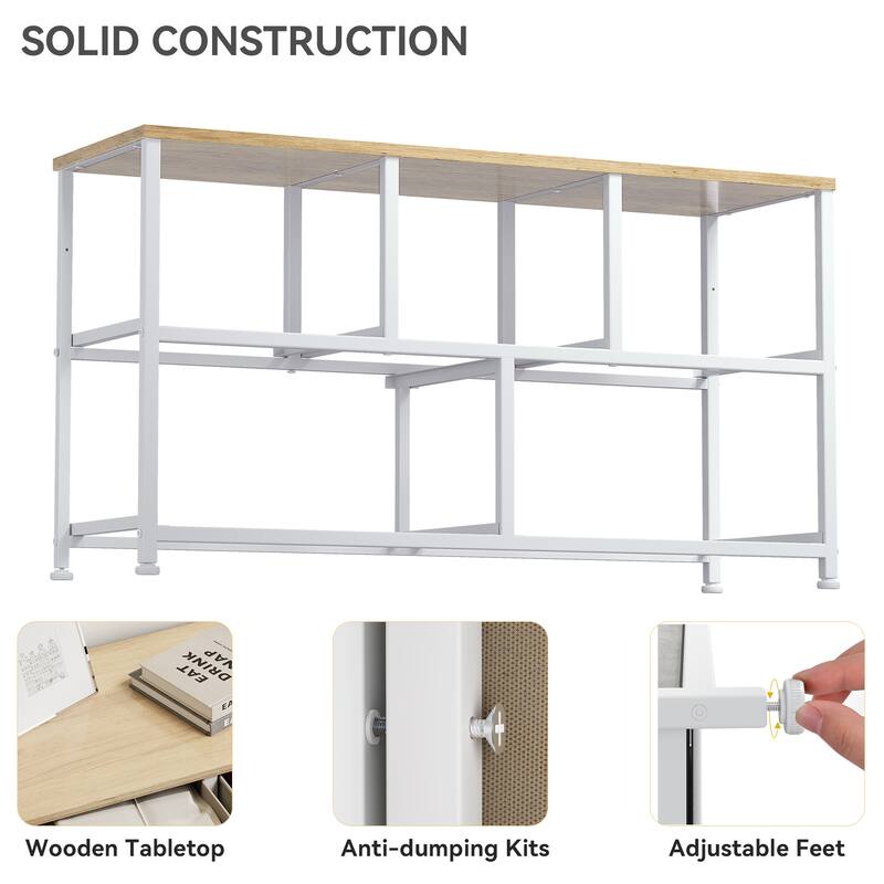 Modern Wide Dresser Storage Tower with 5 Drawers