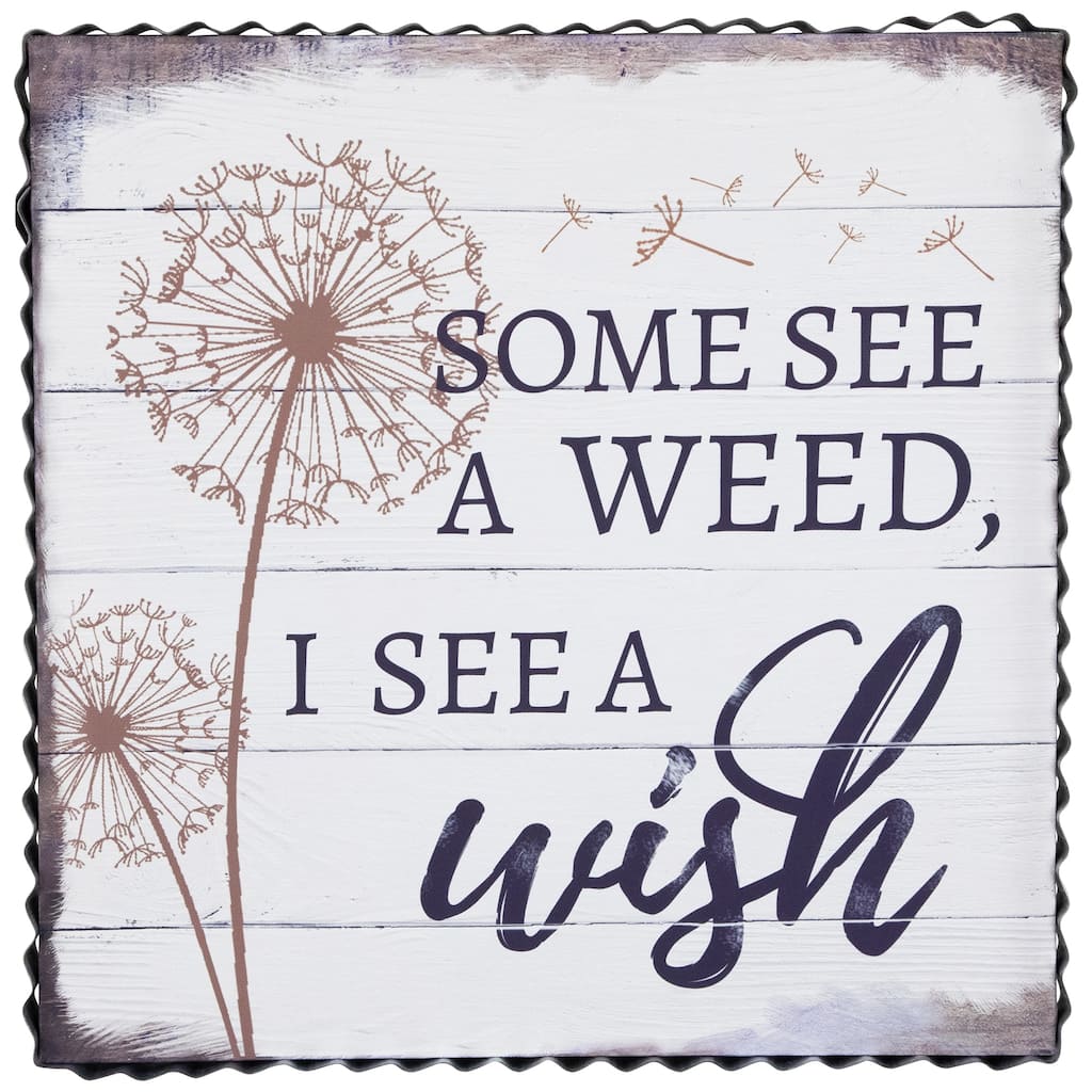 Some See A Weed Dandelion Framed Canvas Wall Art - 12"