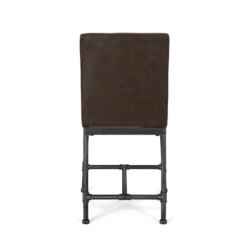Commonwealth Faux Leather 24 Inch Counter Stools (Set of 2) by Christopher Knight Home