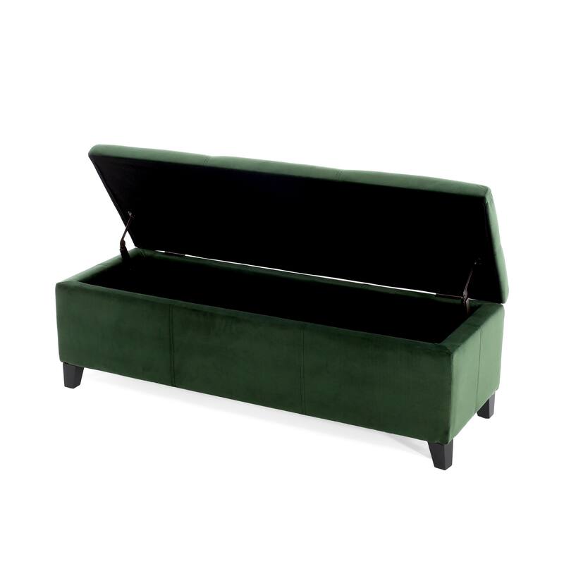 Premium Velvet Storage Ormans Bench Doubles as a Coffee Table in the Living Room