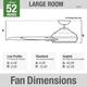 Hunter 52" and 44" Presto Ceiling Fan with Wall Control