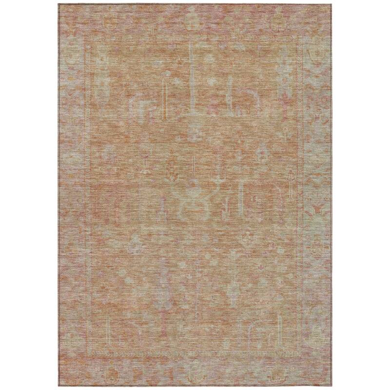 HomeRoots Oriental Traditional Rectangle Outdoor Rug