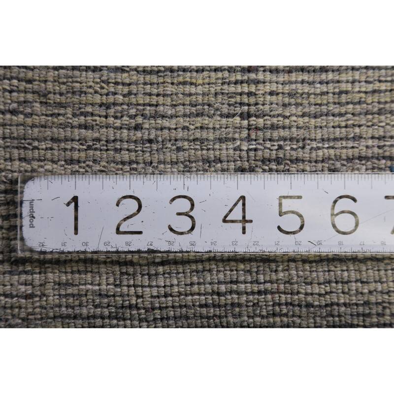 Hand Knotted Oriental 100% Wool Carpet Tribal Animal Pictorial Greys & Charcoal Gabbeh Area Rug - 8' 1'' X 5' 7''