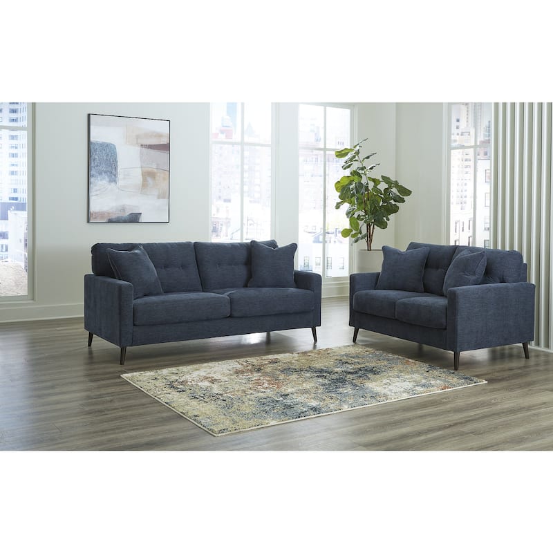 Signature Design by Ashley Bixler 2-Piece Upholstery Package - 79" W x 38" D x 37" H - Blue