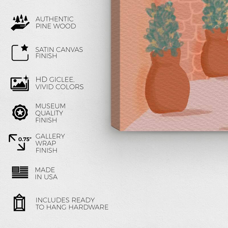 Wynwood Studio Canvas Architecture and Buildings Lost Town Street Orange and Bohemian & Eclectic Wall Art Canvas Print