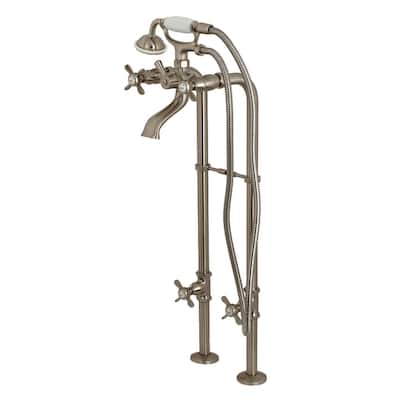 Kingston Brass Traditional Freestanding Tub Faucet with Supply Line and Stop Valve