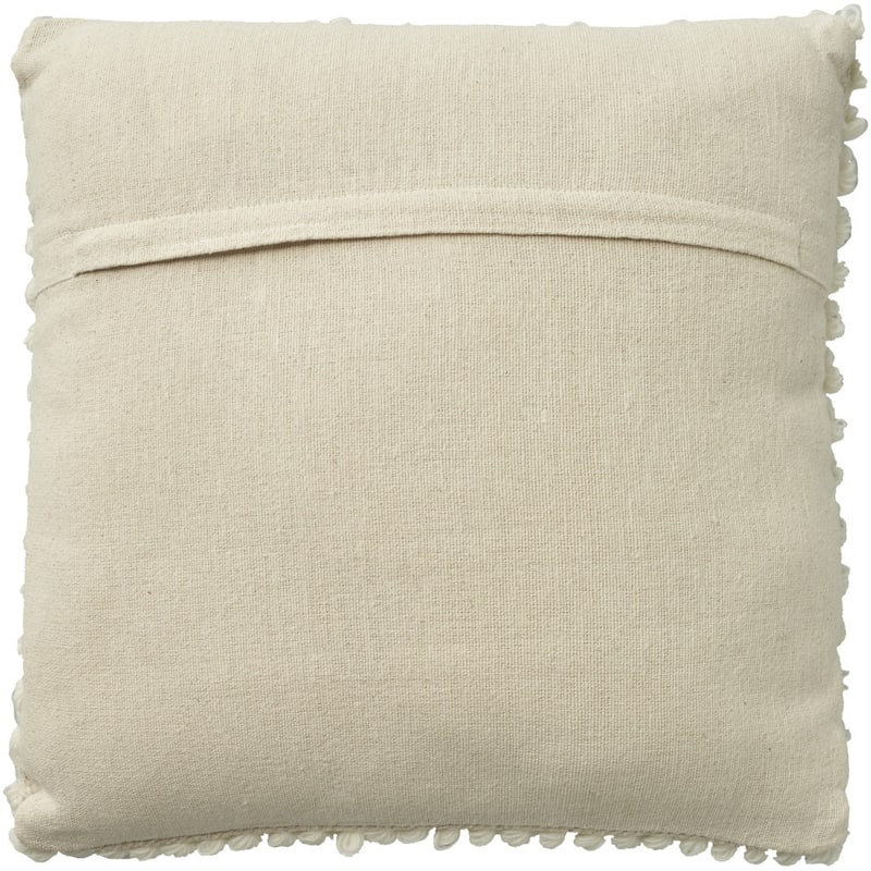 20" Ivory Wool Blend Throw Pillow With Texture