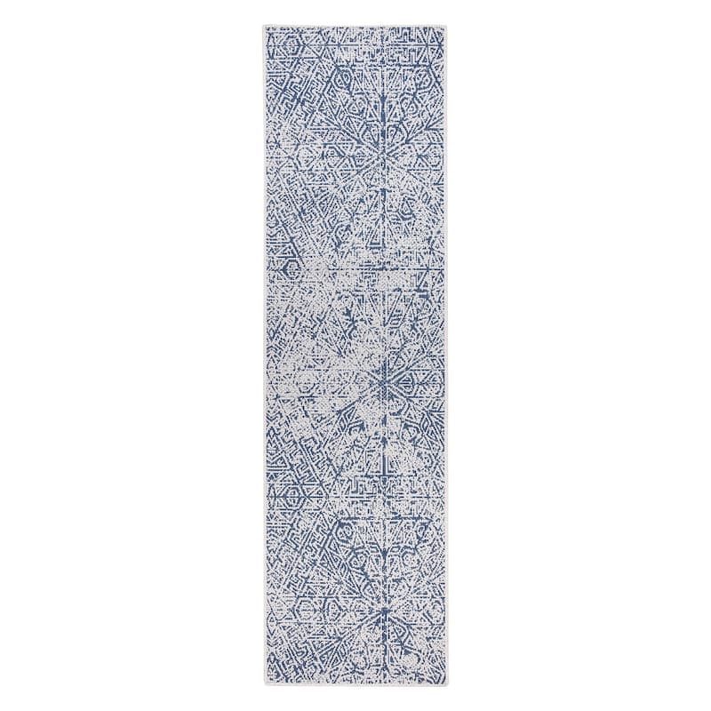 World Rug Gallery Contemporary Geometric Indoor/Outdoor Area Rug