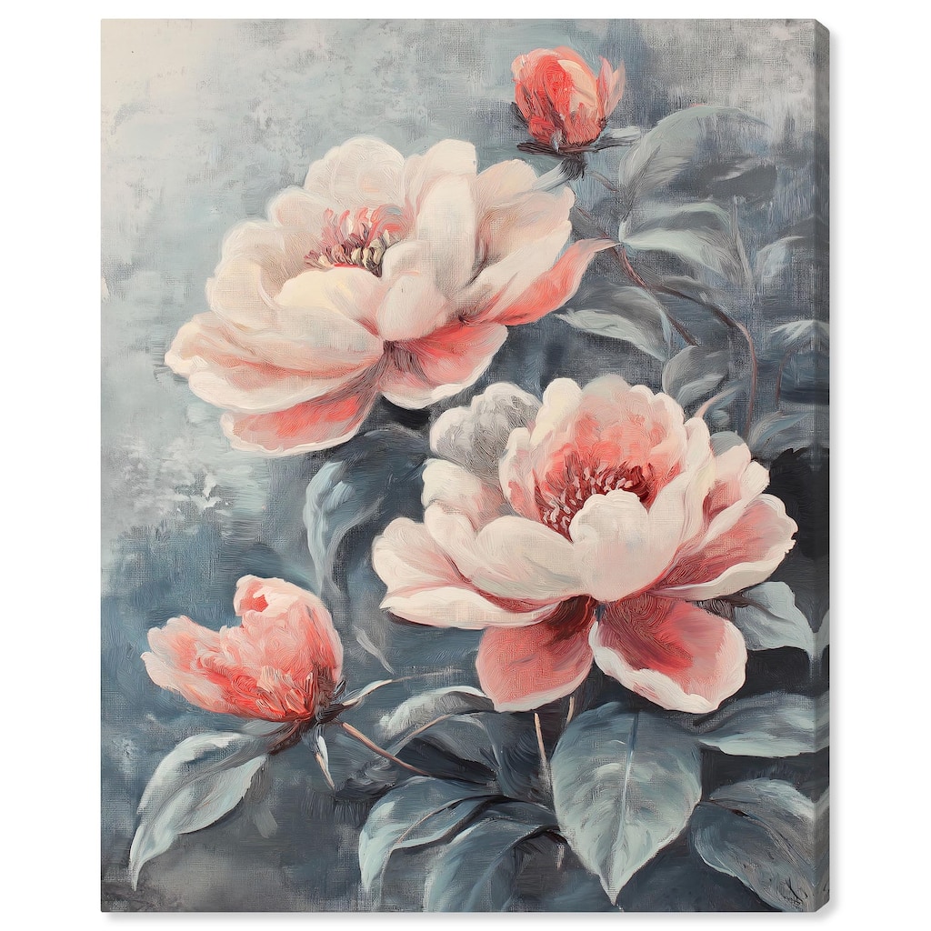 Blush Peony Canvas by Art Remedy, Gallery Wrapped