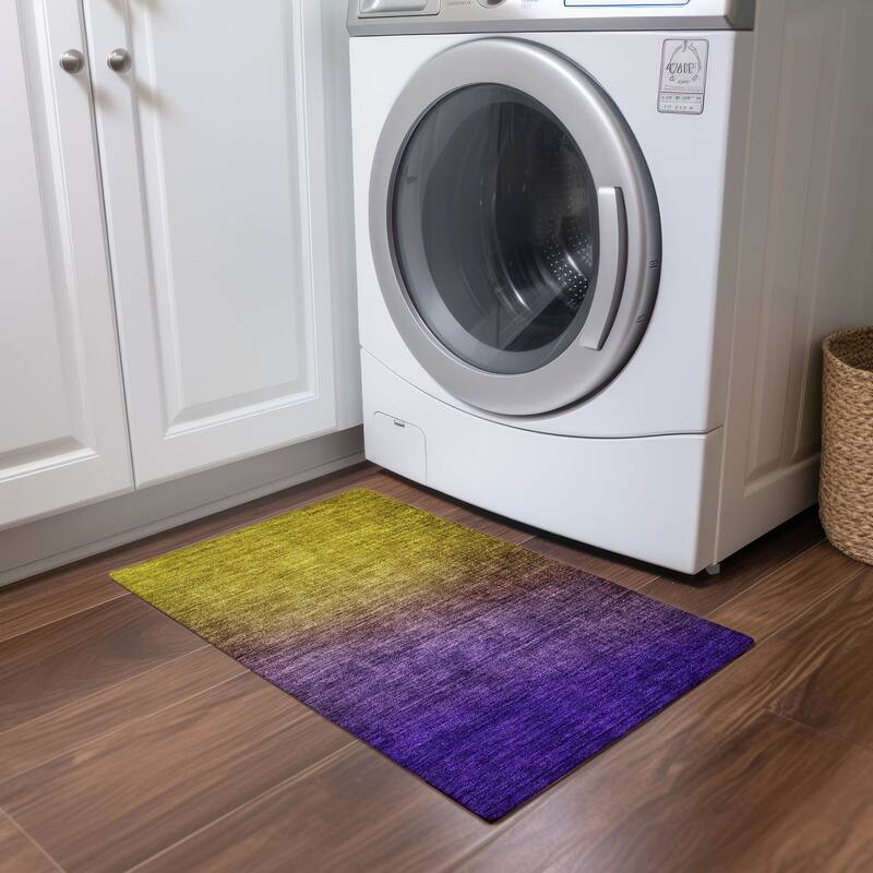 Machine Washable Indoor/ Outdoor Chantille Modern Ombre Rug - Purple - 1'8" x 2'6"