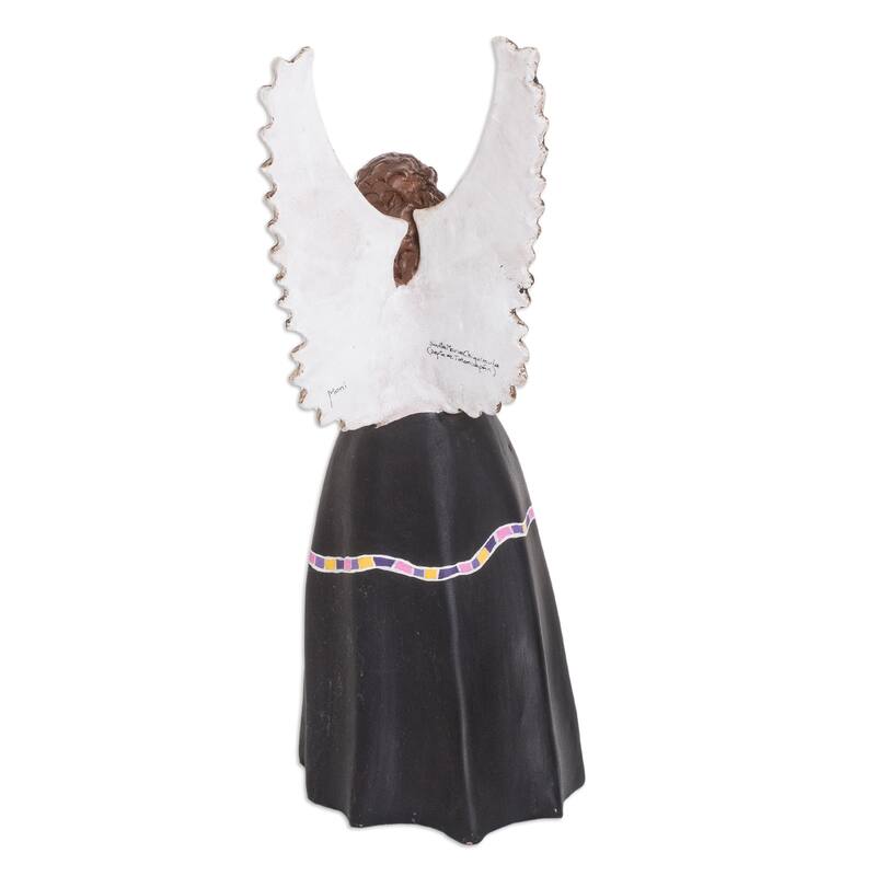 Novica Handmade Santa Maria Chiquimula Ceramic Angel Sculpture
