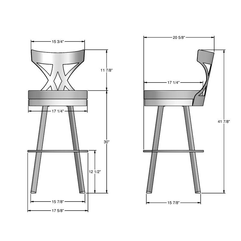 Amisco Washington Swivel Bar Stool