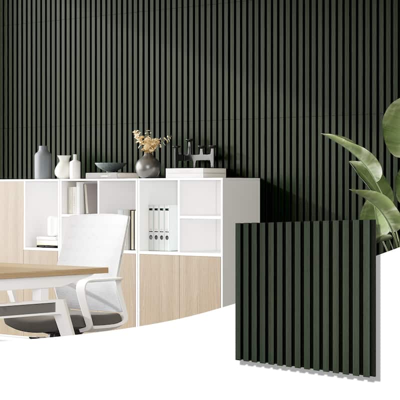Acoustic Soundproof Slat Wall Panels 3D Decorative Wall Paneling