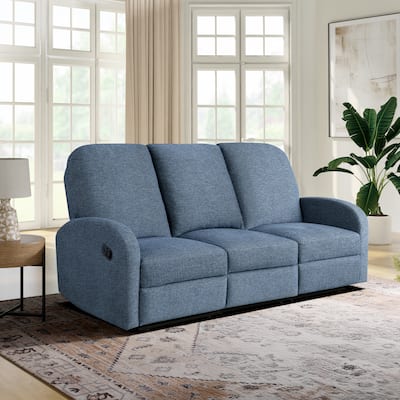 Relax-A-Lounger Parker Reclining Sofa in Woven Polyester Fabric