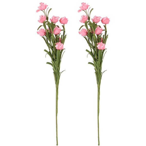 Party Foam Rose DIY Craft Emulational Artificial Flower Bouquet Decor Pink 2pcs