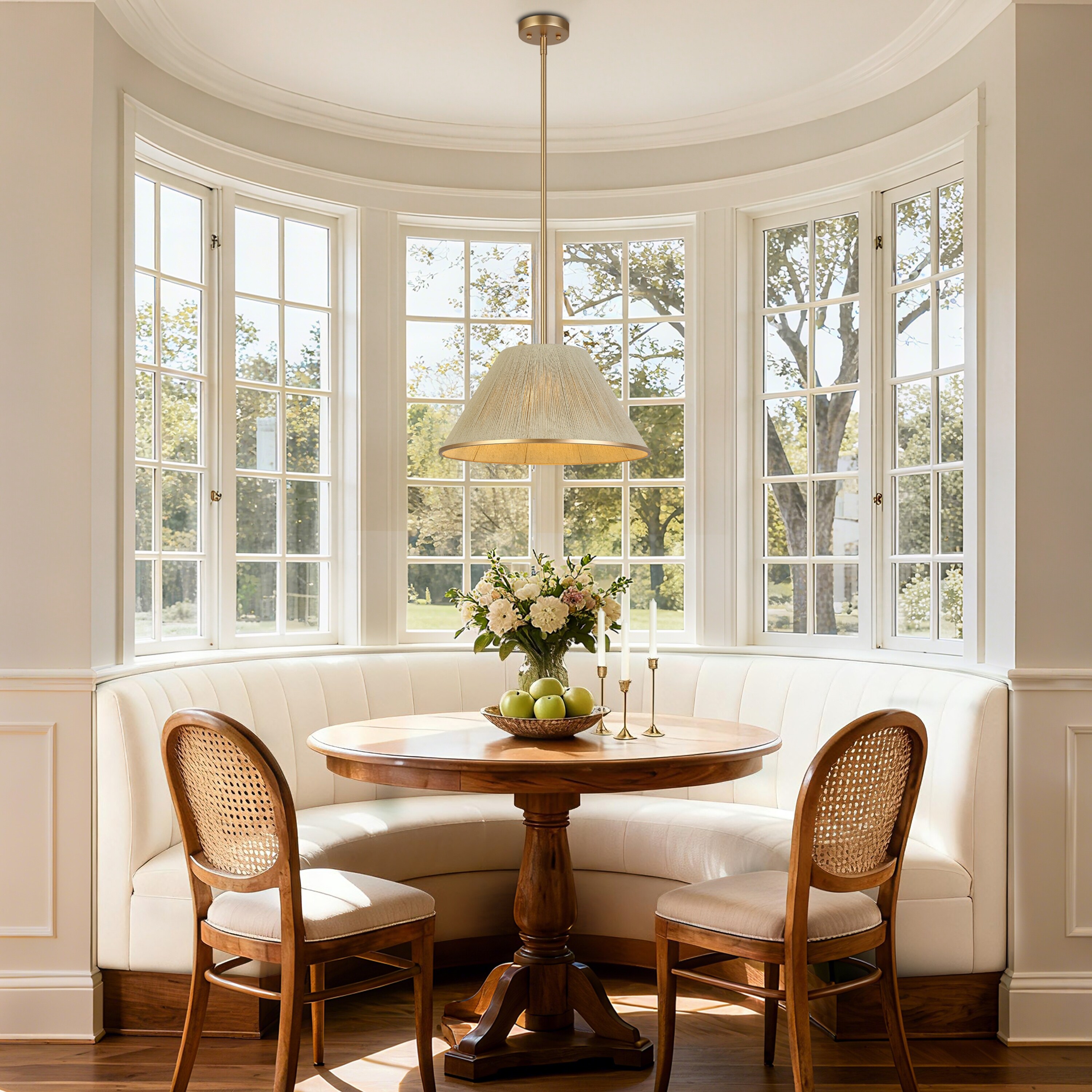 Modern Farmhouse 1-Light Organic Pendant Light for Kitchen Island