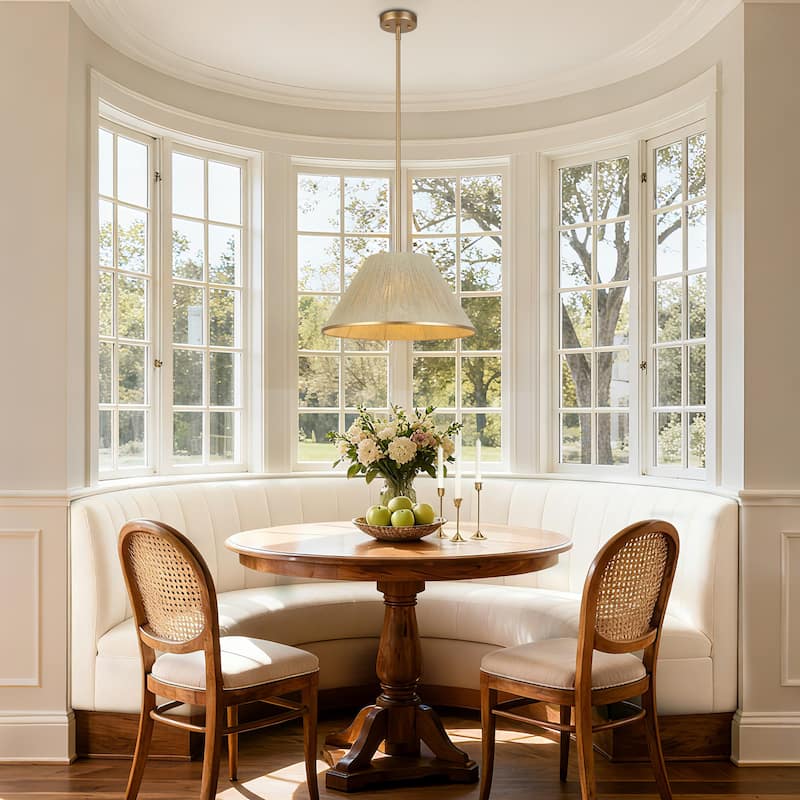 Modern Farmhouse 1-Light Gold Nature Pendant Light for Kitchen Island Dining Room - 20.5"Dx11"H