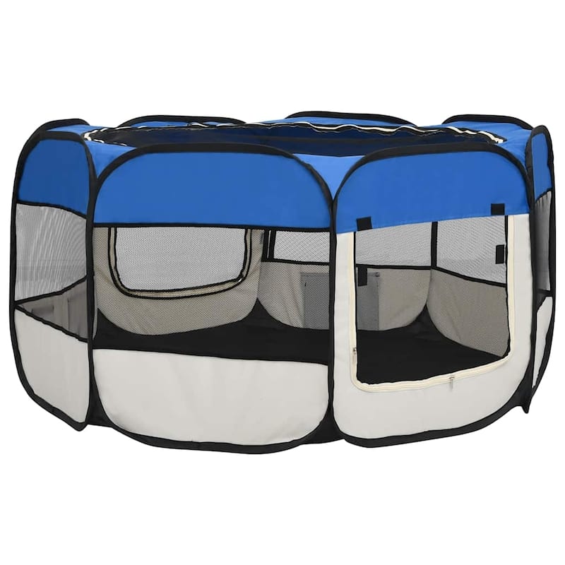 vidaXL Foldable Dog Playpen with Carrying Bag Dog Kennel Puppy Run Playpen