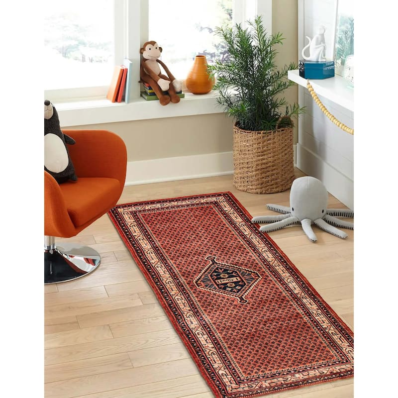ECARPETGALLERY Hand-knotted Andelz Dark Copper Wool Rug - 3'6 x 10'4