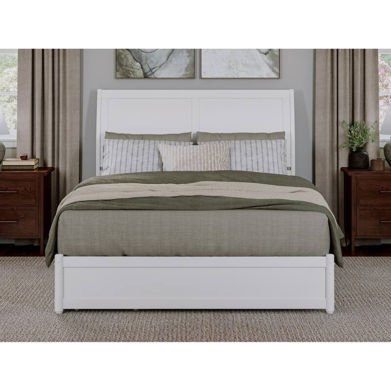Andorra Platform Bed with Panel Footboard and Storage Drawers
