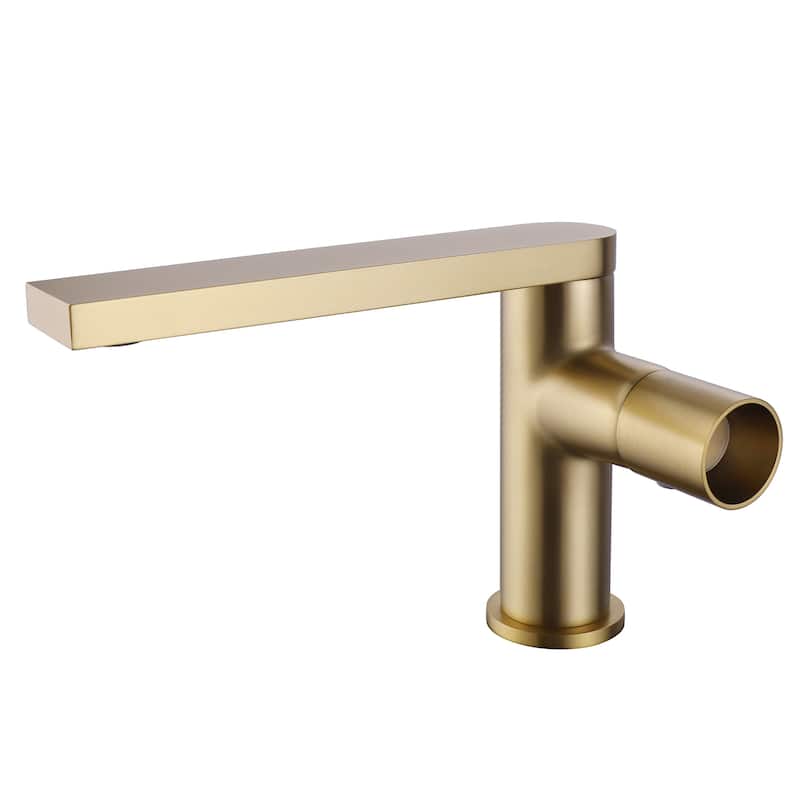 Brass Single Hole Single Handle Bathroom Sink Faucet - 12.40*9.64*2.95