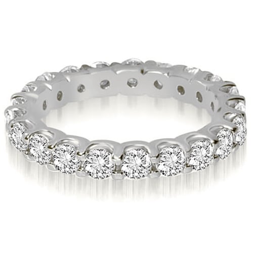 2.00 cttw. 14K White Gold Round Shared Prong Diamond Eternity Ring