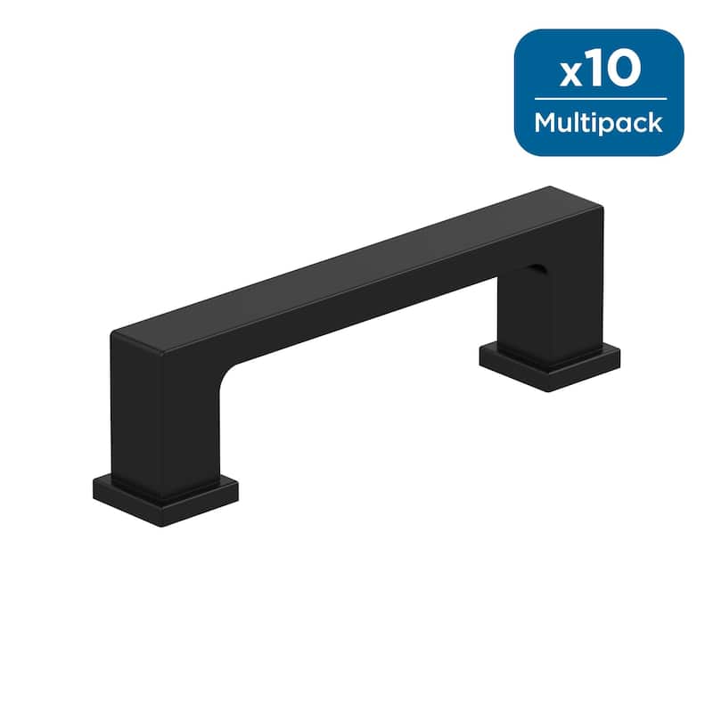 Amerock Bridgeport Cabinet, Drawer, or Furniture Pull - 3 inch (76mm) Center-to-Center - Matte Black