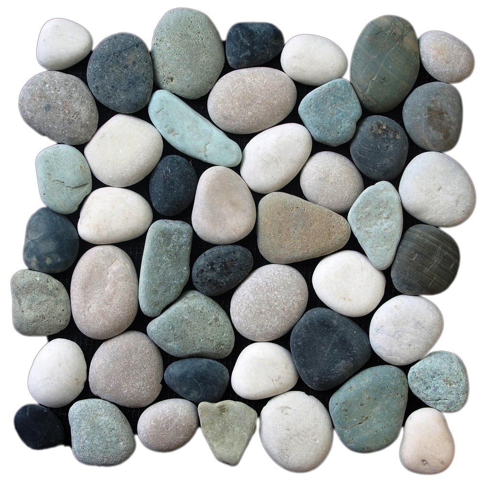 Classic Pebble 11 in. x 11 in. Mesh-Mounted Mosaic Wall and Floor Tile