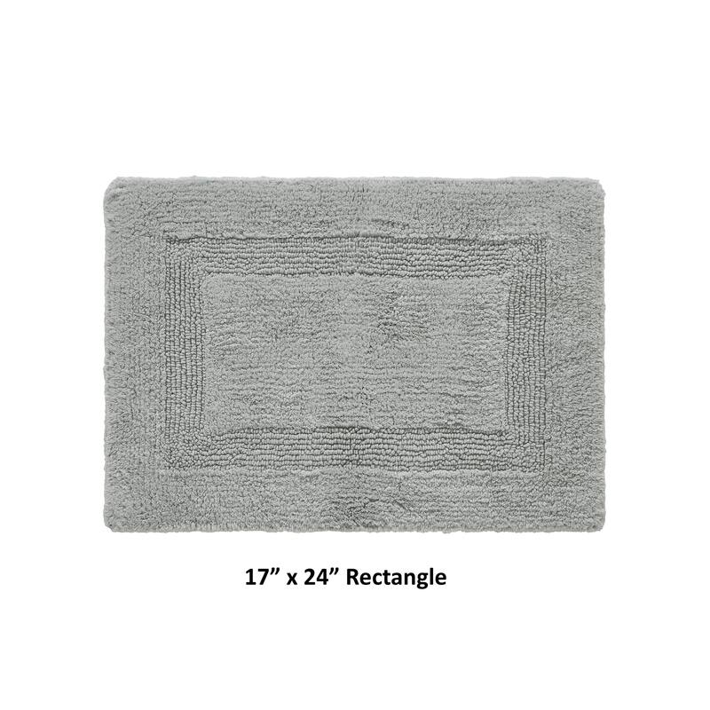 Better Trends Bath Rugs 100% Cotton Reversible Highly Water Absorbent Bathroom Rug for Shower, Sink, Bath Mats - Lux Collection