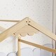 preview thumbnail 6 of 8, Natural Double Twin Size Pine Wood House Floor Bed with Fence, Guardrails, without door for Bedroom