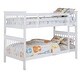 preview thumbnail 3 of 5, Contemporary Design Slatted Headboard Twin over Twin Bunk Bed, Sturdy Construction & Safety Guaranteed, White