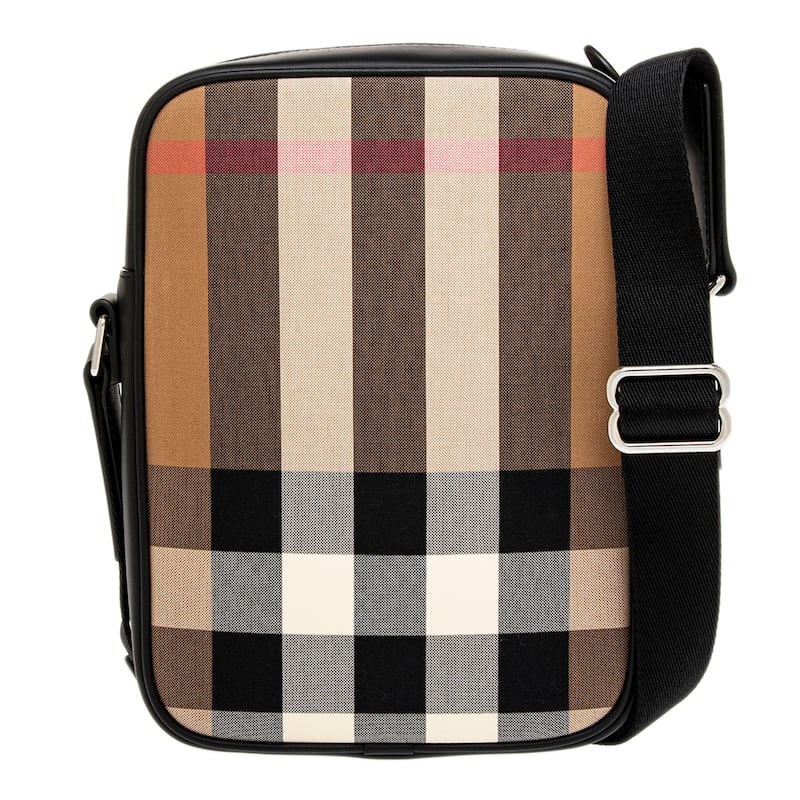 Burberry Check Canvas Croccbody Bag