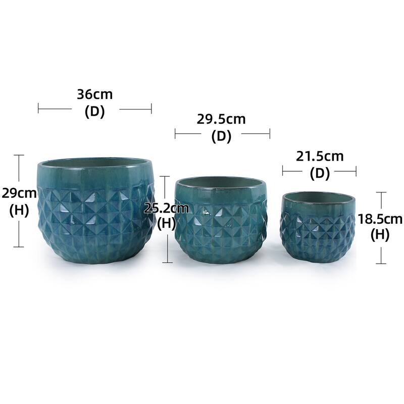 Modern Ceramic Flowerpot (Set of 3)