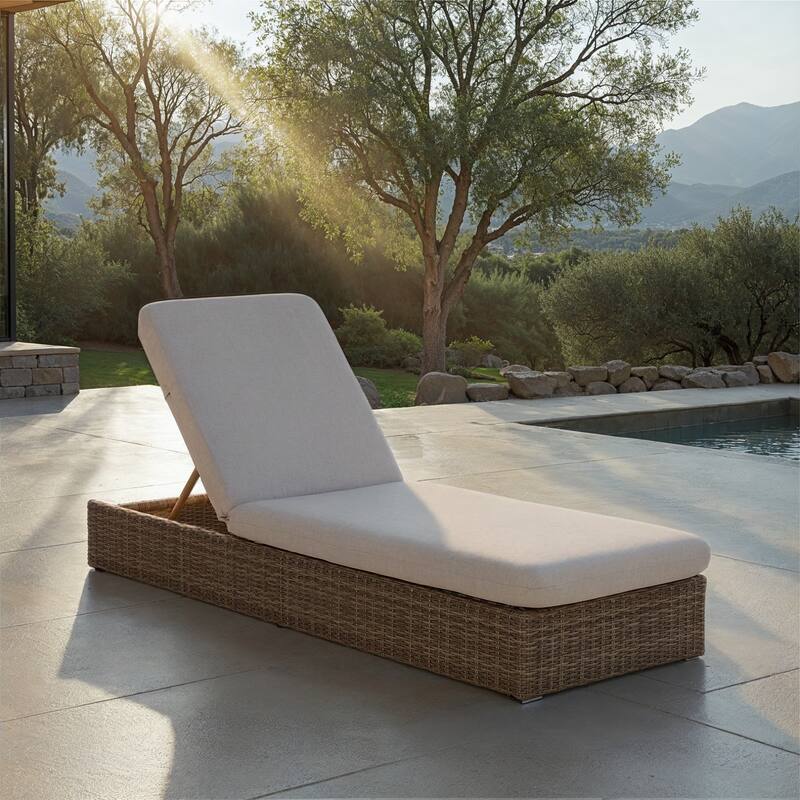 SAFAVIEH Outdoor Living Emma Lounger - 75"W x 26"D x 13"H