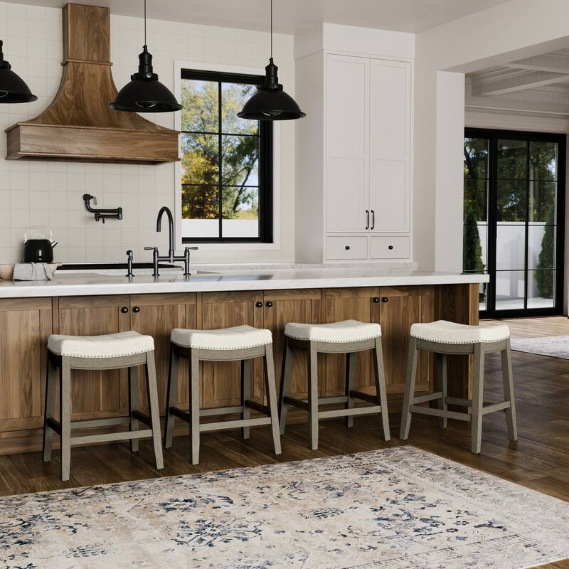 Maven Lane Sophia Saddle Kitchen Dining Stool