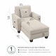preview thumbnail 36 of 35, Stockton Chaise Lounge with Arms by Bush Furniture