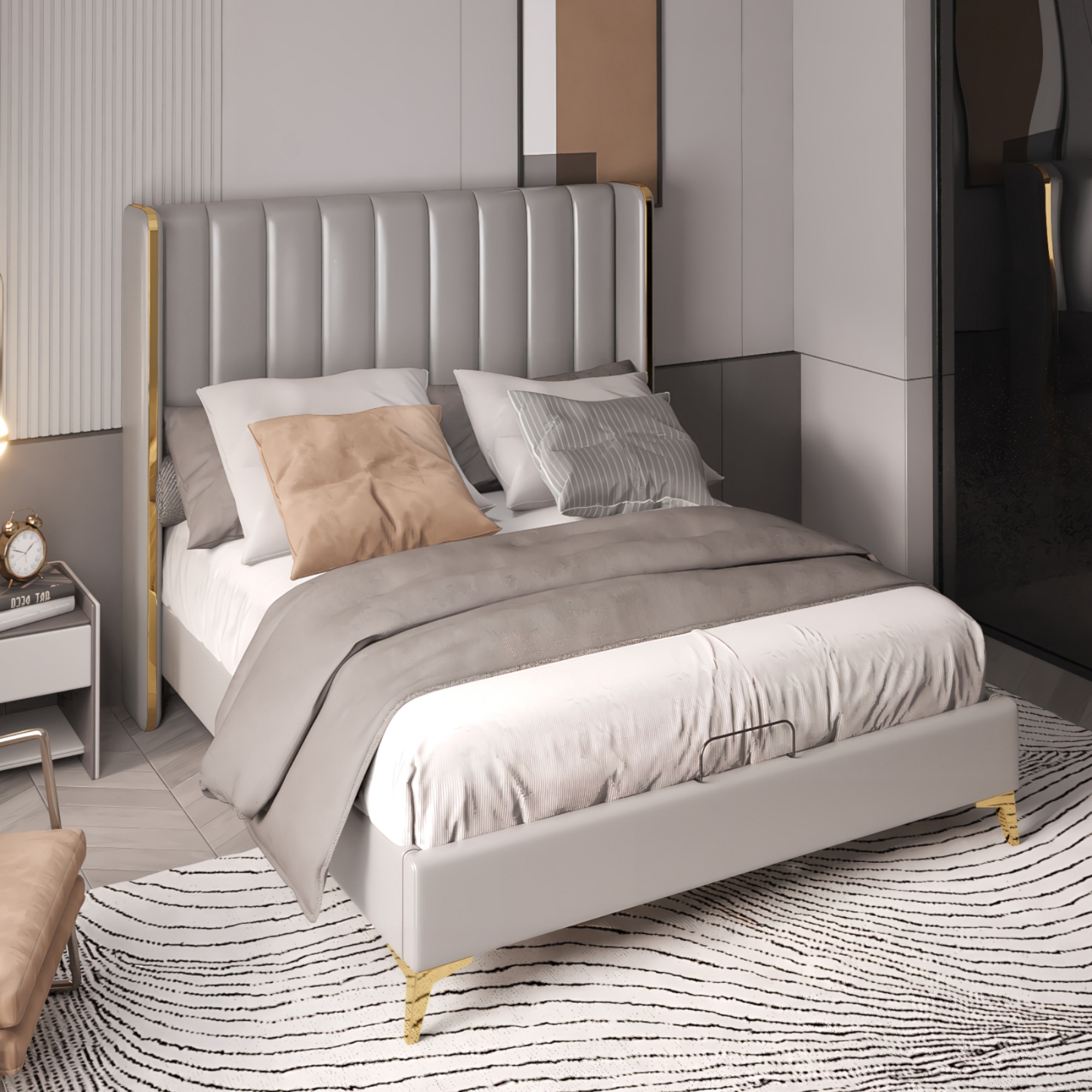 Queen Size Bed Frame with 56