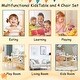 preview thumbnail 4 of 5, 5-Piece Wood Kids Table and Chair Set with Animal Design, Perfect for Creative Play, Ages 3-8