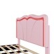 preview thumbnail 16 of 15, Full Size Upholstered Platform Bed with Curve Shaped and Height-adjustbale Headboard,LED Light Strips