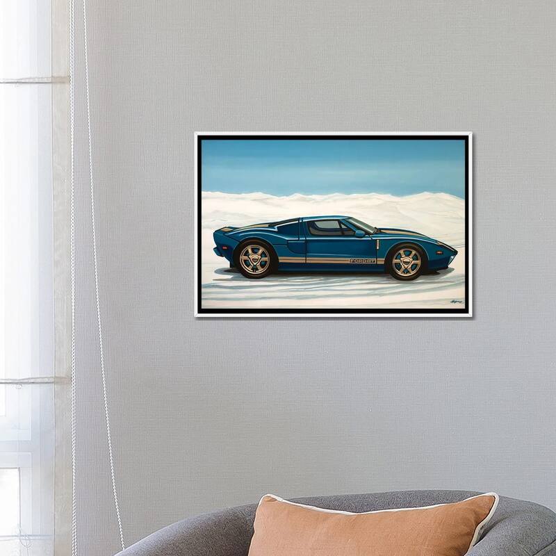 iCanvas "Ford Gt 2005" by Paul Meijering Framed