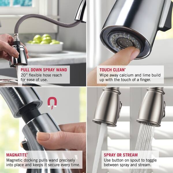 Shop Delta 989 Dst Allora Pull Down Kitchen Faucet With Magnetic