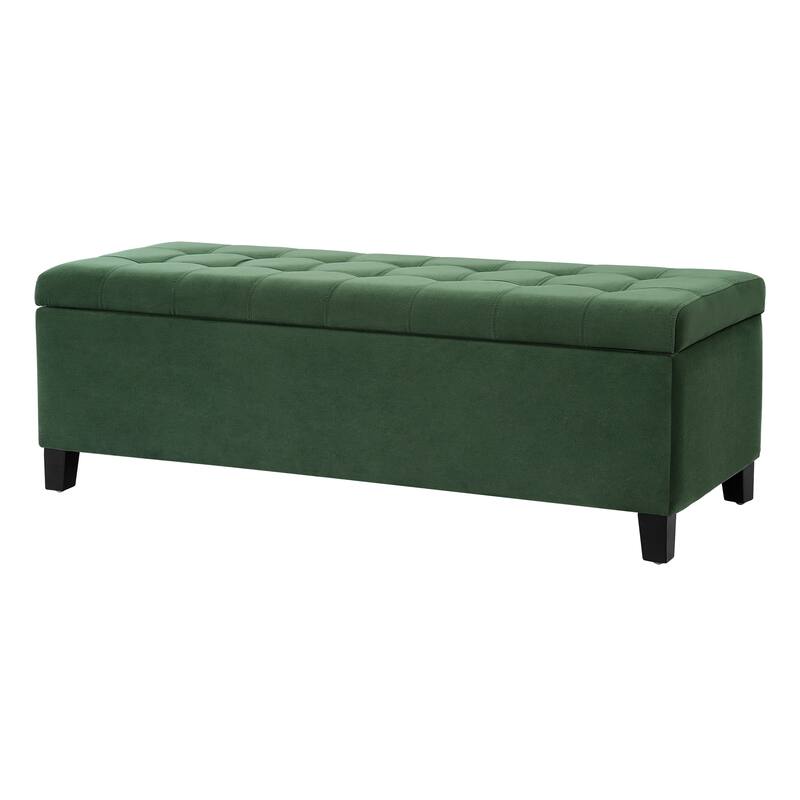 Upholstered Storage Ottoman Bench for Bedroom, Entryway & Foot Rest