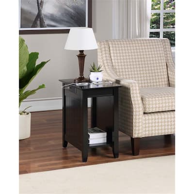 End Table with Open Charging Station, 2 Outlets, 2 USB Ports and Storage Shelf, Functional Accent Table for Any Room - 14
