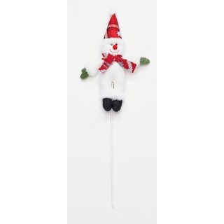 9" Christmas Snowman on 11" Pick, Set of 6 - 9