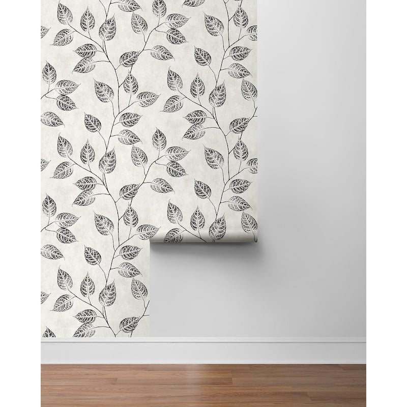 NextWall Leaf Silhouette Peel and Stick Wallpaper - 20.9 in. W x 18 ft. L
