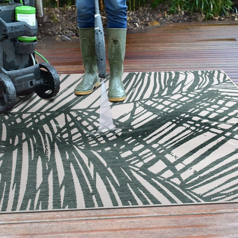 World Rug Gallery Nature Inspired Tropical Indoor/Outdoor Area Rug