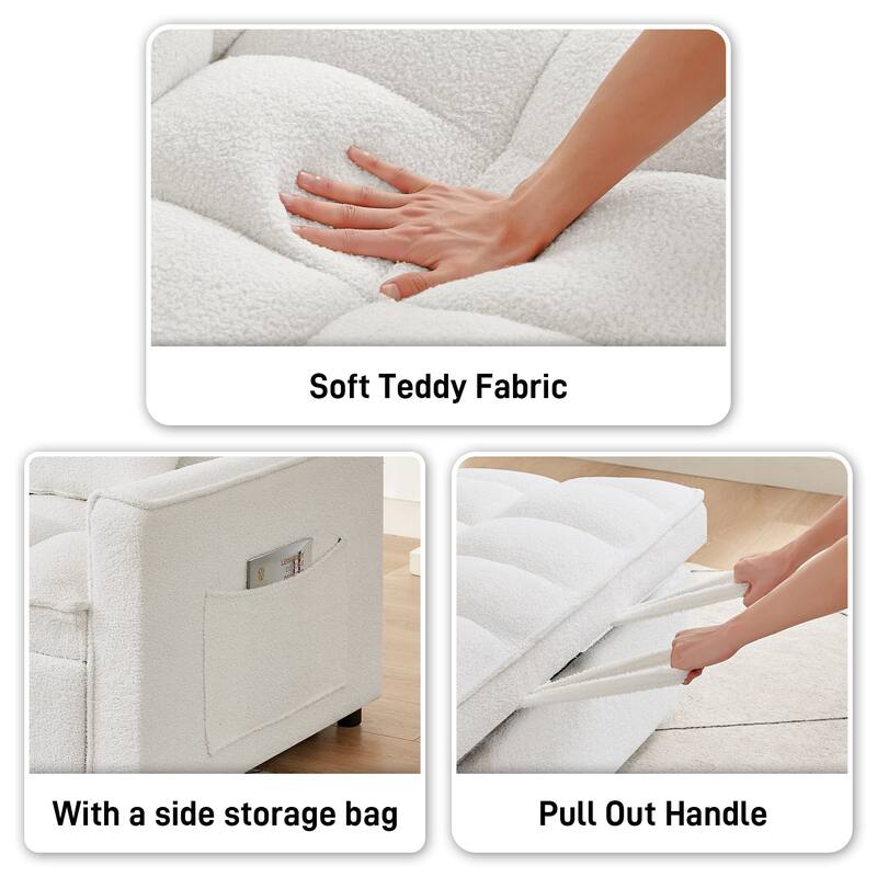 Ouyessir 3 in 1 Multi-Functional Convertible Sleeper Sofa Bed