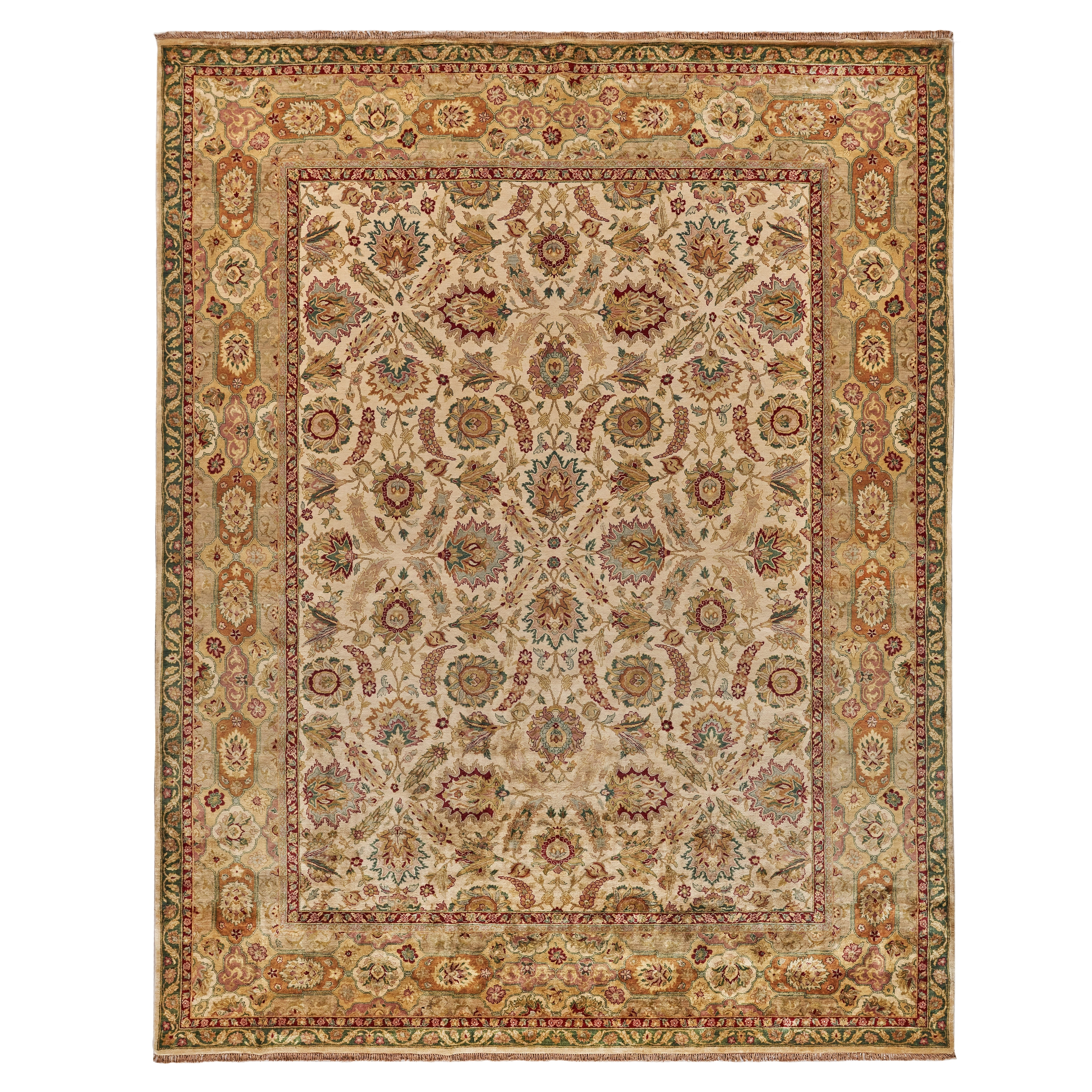 Polonaise hand-knotted New Zealand Wool Cream Area Rug