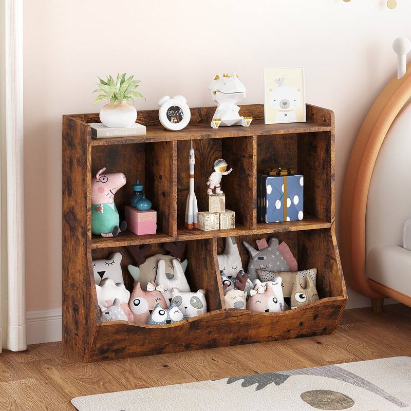 Two-layer MDF toy storage cabinet